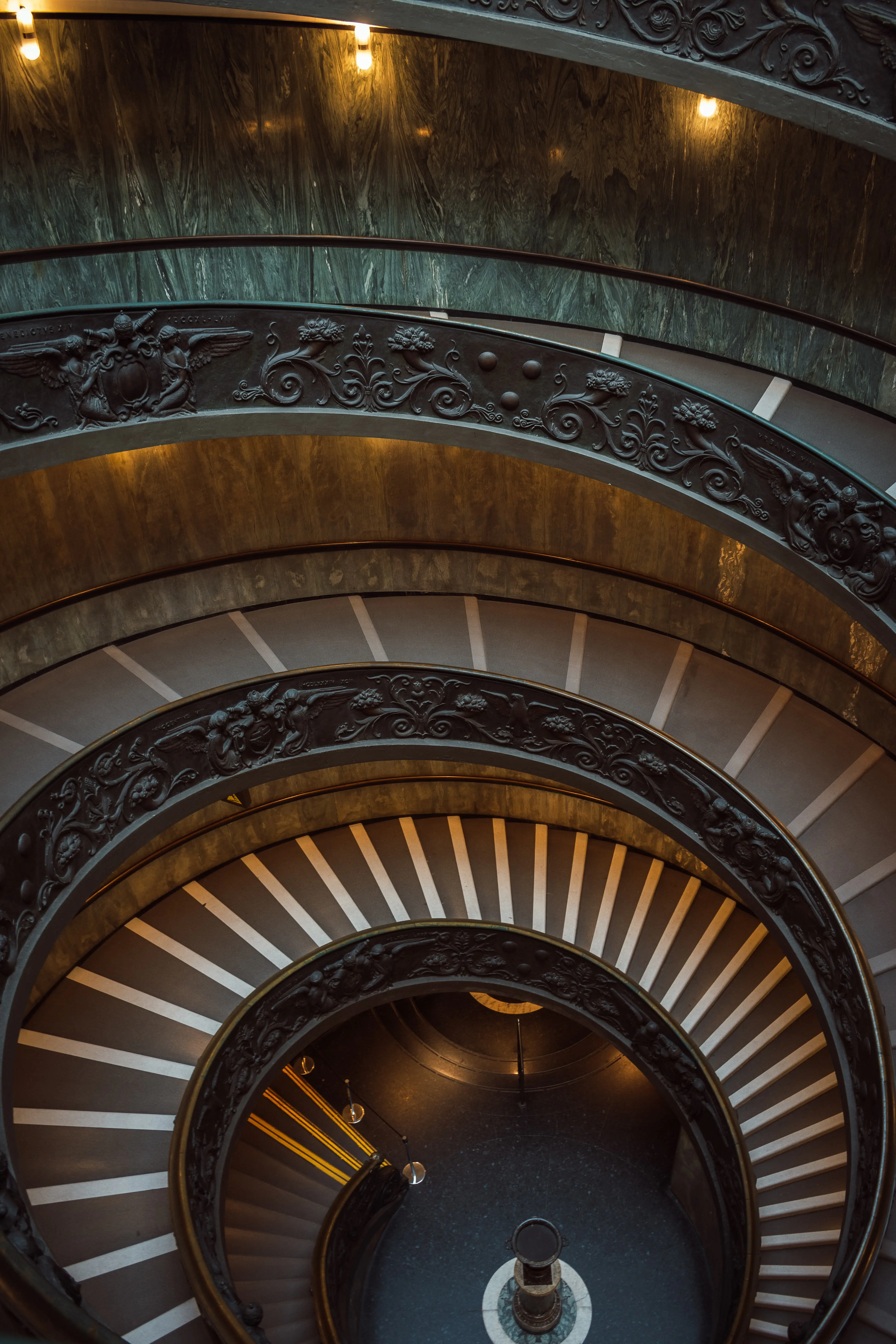 Stairs vatican couples trip in Rome